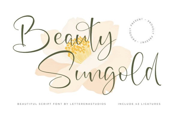 Beauty Sungold Font: Elegant Script for Web Design