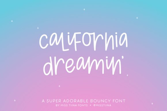 California Dreamin: A Playful Script Font for Dynamic Editorial Design