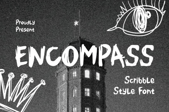 Encompass: A Scribble Style Font That Brings Playful Energy to Branding