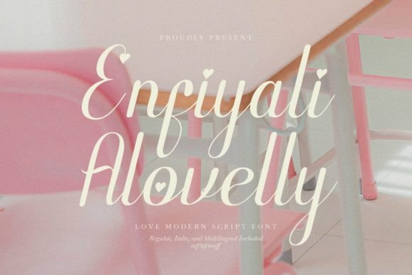 Enfiyali Alovelly Font: Elegant Branding for Small Business