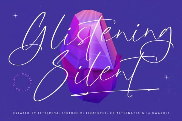 Glistening Silent Font: Elevating Digital Brand Design