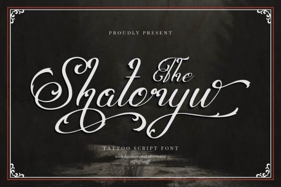 Shatoryu Font: Elegant Script for Handmade Products