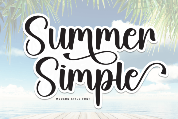 Summer Simple Font: Elegant Script for Handmade Products