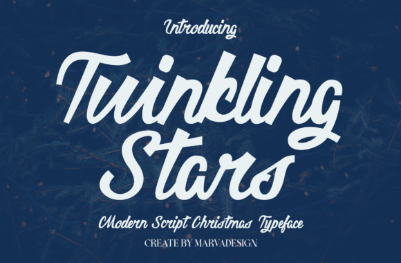 Testing Twinkling Stars Font in a Real Branding Project