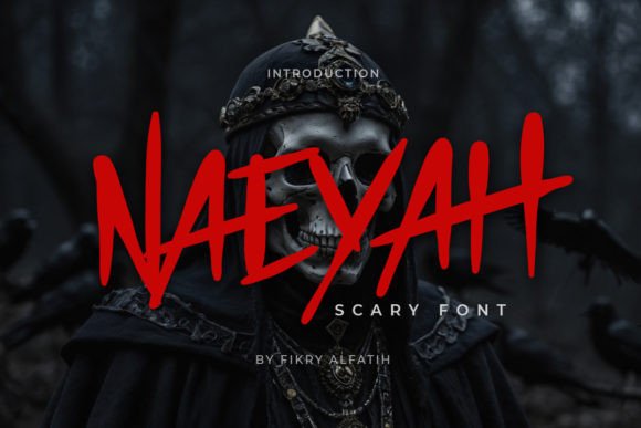 The Naeyah: A Bold Display Font for Horror-Themed Editorial Design