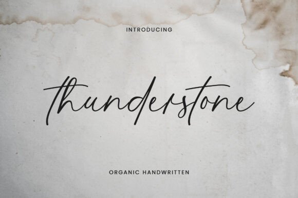 Thunderstone: A Handwritten Font That Elevates Modern Branding